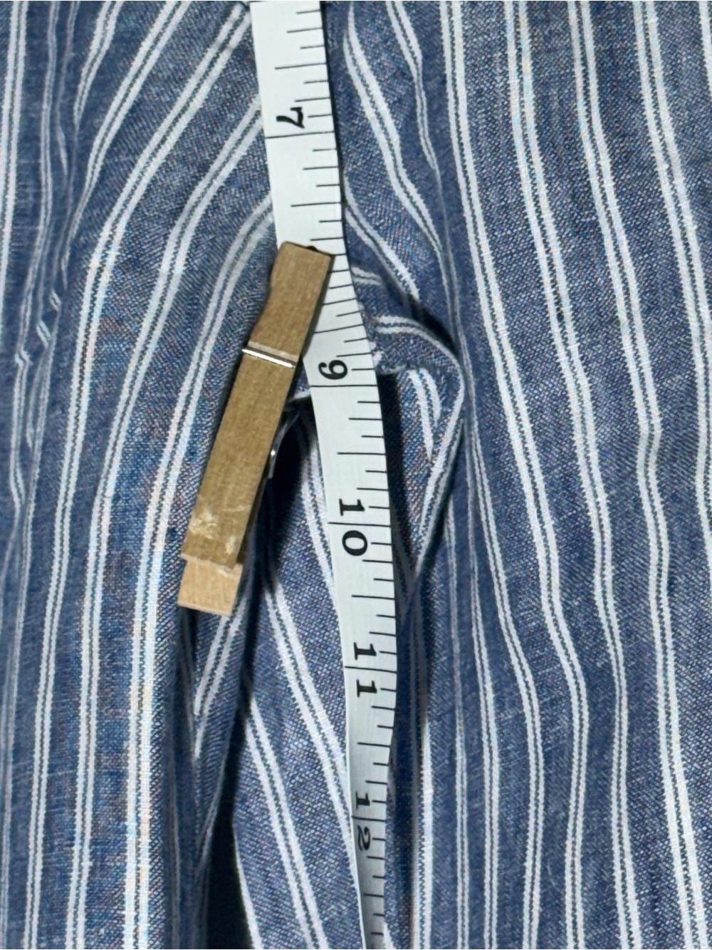 Tommy Bahama Blue and White Striped Straight-Leg Pants - Picture 16 of 16